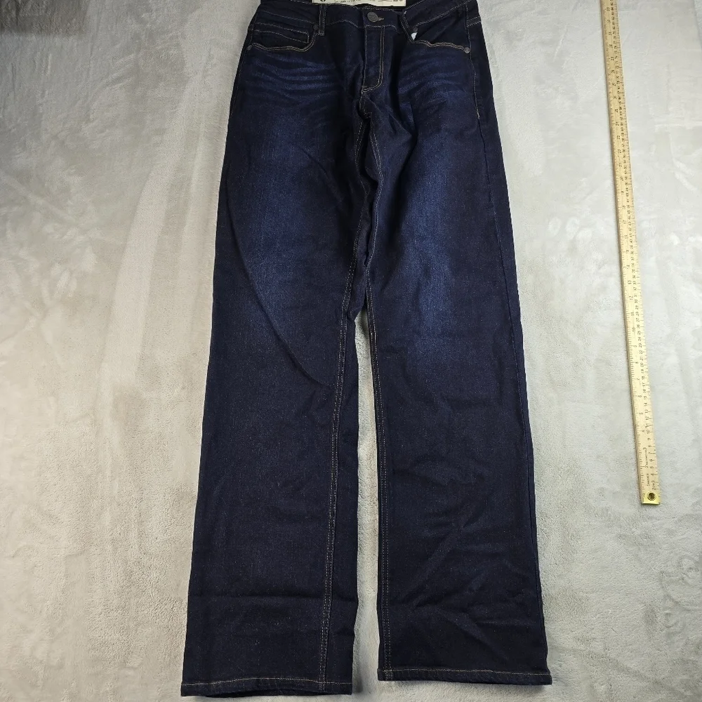 NWT Barbell Apparel Mens Denim Jeans Size 28x34 Straight Leg Dark Wash Pants